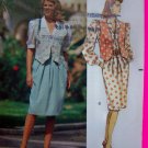 Pullover Blouson Dress Straight Skirt Shaped Hem Vest 12 14 16 Sewing Pattern 4892