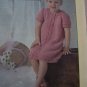1980s Vintage Woman's Circle Crochet Magazine Baby Girls Dress Pinafore Blanket Overalls