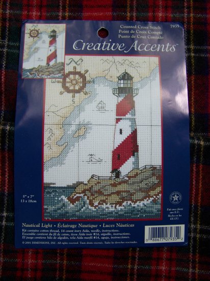 2001 Creative accents Nautical Lighthouse Cross Stitch ...