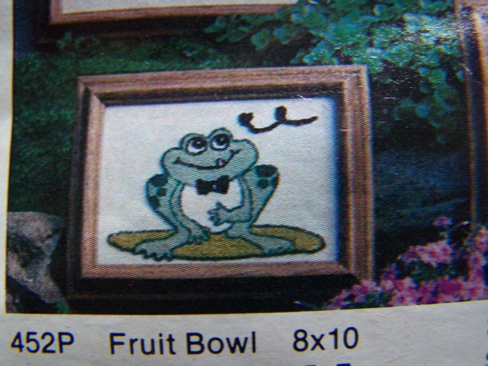 Vintage 1980 Punch Needle Embroidery Kit Town Toad # 454P USA 1 Cent Shipping