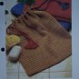 Handy Drawstring Bag Vintage Crochet Pattern USA 1 Cent Shipping Special