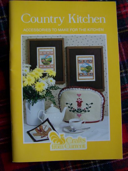 Vintage Country Kitchen Accessories Cross Stitch Applique Sewing Patterns Book