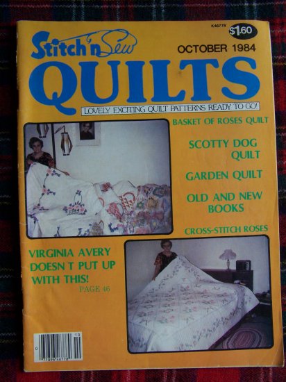Vintage Quilting Patterns Stitch 'N Sew Quilt Pattern Magazine October 1984