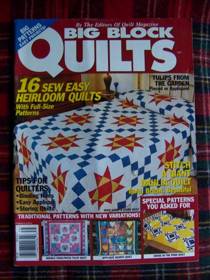 1997 Big Block Quilts Back Issue Pattern Magazine Quilting Patterns