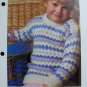 USA 1 Cent Shipping Girls Vintage Knitting Pattern Pastel Fair Isle