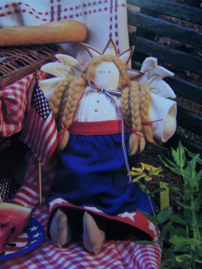 Winged Patriotic Liberty Angel Doll Sewing Needlecraft Pattern