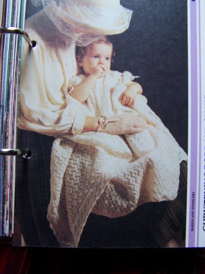 Vintage Knitting Pattern Newborn - 5 months Christening Robe & Shawl Knitted Set