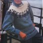 1 Cent USA S&H Mens Pullover Contrasting Yoke Sweater Knitting Pattern