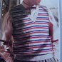 1 Cent USA S&H Man's Striped V Neck Sweater Vest Knitting Pattern