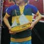 1 Cent USA S&H Kids Vintage KNitting Pattern Button Collar T Shirt Sweater 6 7 8 9