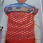 Vintage Boys Girls Sleeveless Sweater Top Knitting pattern House Tree Scene