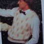 1 Cent USA S&H Mens Sweater Diamond V Neck Sweater Vest Knitting Pattern