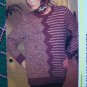 USA 1 Cent S&H Vintage 80's Knitting Pattern Womens Zig Zag and Stripe Pullover Sweater