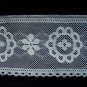 Vintage Flat Lace Floral Off White Cream Ecru Eyelet Flowers