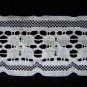 Vintage Floral Eyelet Wide Flat Lace Retro Eyelet Flowers Off White Creamy Ecru