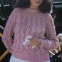 1983 Misses Vintage Patons Cotton Pullover Sweater Top Bust Sizes 30 - 40"