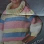 1 Cent USA S&H Vintage Childs Cowl Neck Textured Sweater Knitting Pattern 4 6 8 10