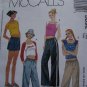 McCall's 3692 Girls Summer Fitted Shirts Workout Drawstring Pants or Shorts 12 14 16