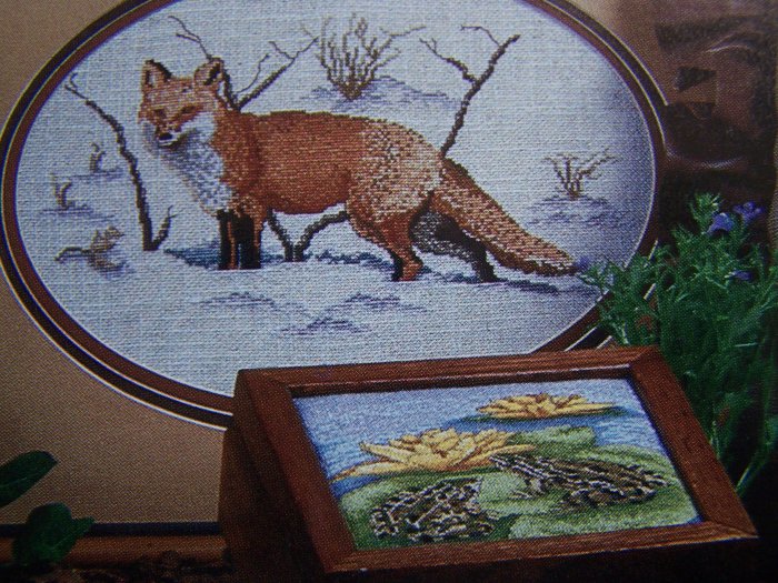1985 Vintage Woodland Wildlife Cross Stitch Patterns Book 11 Forest Animals