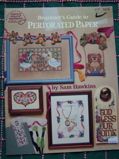 Beginners Perforated Paper Cross Stitch 22 Patterns Book 3576