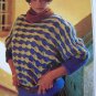Womans Plus Size Knitting Pattern Pullover Patterned Sweater 1327