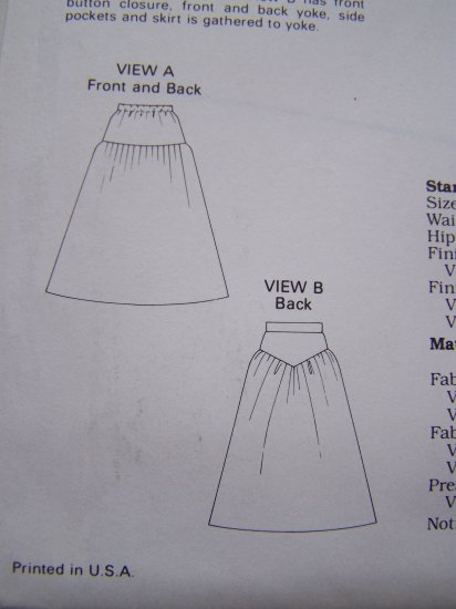 Women's Vintage Skirts Sewing Patterns Fancy Yokes Pleated Gathered 14 ...