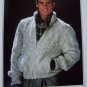 Men's XL XXL XXXL Knitting Pattern Zip Up Cardigan Sweater 1316
