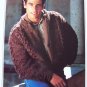 Mans Wool Knitting Pattern Zip Up Cardigan Sweater 1315