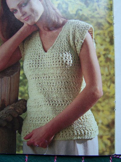 Vintage Knitting Patterns Summer Lacy Tops Sweaters Cami Retro Bikini ...