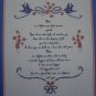 Retro Love Letter Once in a Lifetime Embroidery Sampler Pattern 1 Cent S&H USA