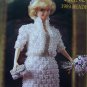 Paradise Crochet Pattern Barbie Beaded Evening Suit Dress Purse Shoes Tiara Coat # 49