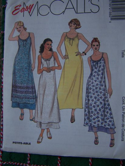 Long Summer Beach Dress Spaghetti Straps Sundress Slipdress Sew Pattern ...