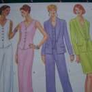 Butterick Classics Sewing Pattern Misses 12 14 16 Suit Jacket Vest Top Straight Short or Long Skirt