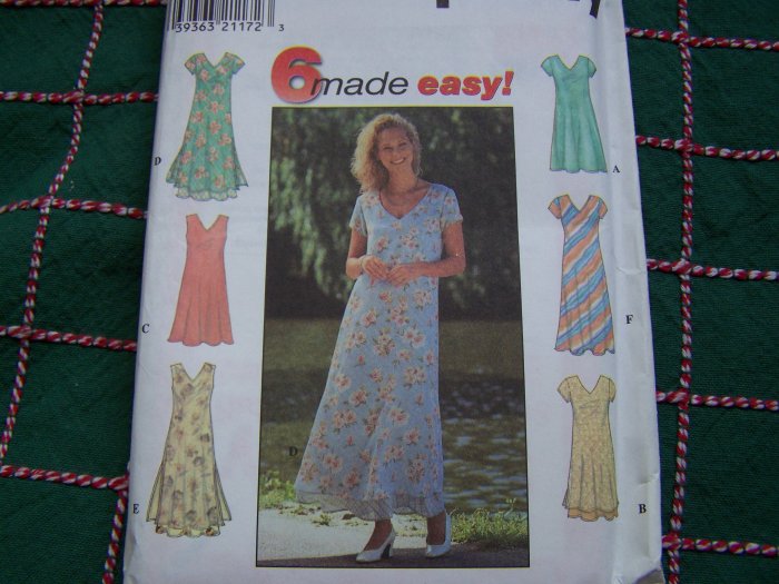 New Misses 12 14 16 Sewing Patterns Flared Pullover Summer Dresses Sheer Over Dress Bias 7964