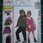 Girls 4 5 6 Winter Wardrobe Sewing Pattern 9533 A Line Jumper Dress Jacket Pants Hat Uncut