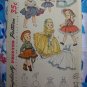 1950's Vintage Sewing Pattern 14" Doll Outfits Circle Dress Skirts Hat Ruffled Shirt 3729