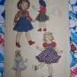 40's Doll Clothing Sewing Patterns Advance 5665 Cowgirl Outfit Apron Dolls Dress 15"