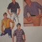 Mens Vintage Shirts Sewing PAtterns 8944 SHort Long Sleeves Button Up Sz 42 Neck 16
