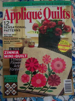 USA S&H FREE 12 Applique Quilts Patterns Magazine #14 Quilting Magazine