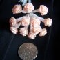 New 144 Ribbon Roses Peach White Wire Stems 3/8 More Colors Available
