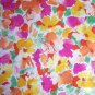 2 Yards x 64 Inches Vintage Knit Fabric Paint Brush Large Stylized Bright Flowers
