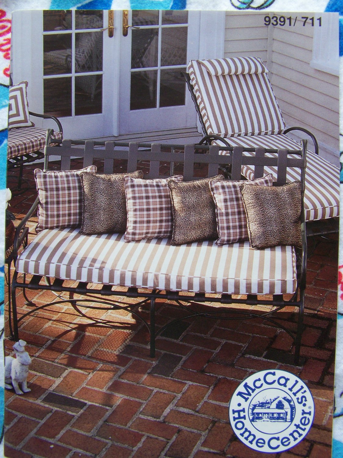 New Sewing Patterns & Instructions Recovering Outdoor Patio Chair Bench