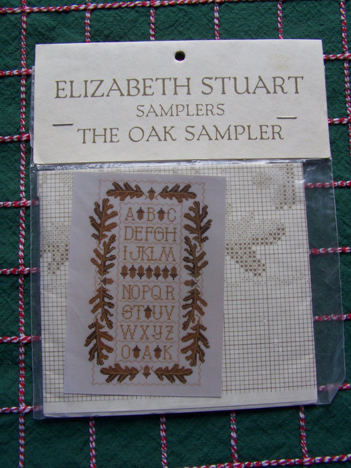 New Cross Stitch Chart Pattern Oak Leaf Acorn Sampler