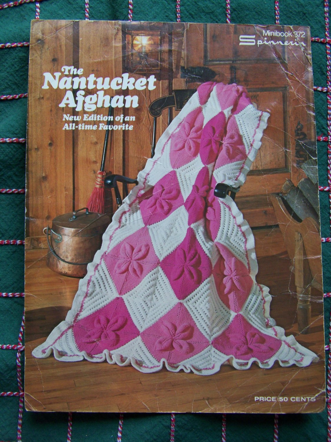 Vintage Knitting Pattern Spinnerin Nantucket Afghan Pattern 372