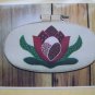 FREE USA S&H Vintage Water Lily Applique Pattern Calico Fabric Country Craft Wallhanging