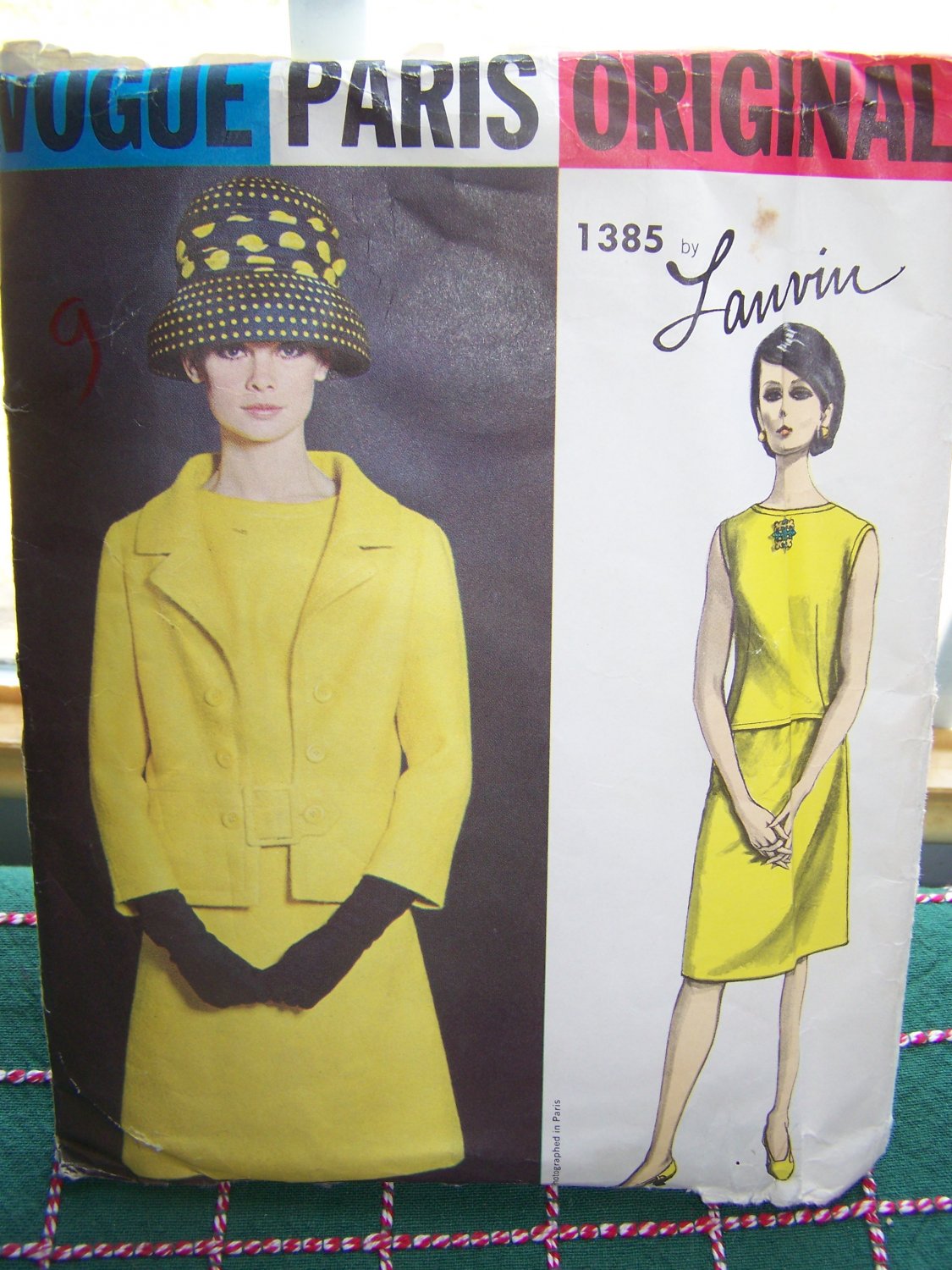 Uncut Vintage Vogue Paris Original Sewing Pattern 1385 Lanvin Jacket A ...