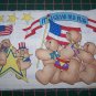 3 1990s New Daisy Kingdom No Sew appliques Fabric Patriotic Bears Parade Americana Easter bunny Lot