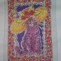 New Tulip Iron On Transfer Lavender Cat For Light Color Fabrics 1990s