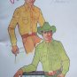 Uncut Mens Vintage Sewing Pattern 220 Western Cowboy Shirts Fancy Yoke Front Pockets Chest 38