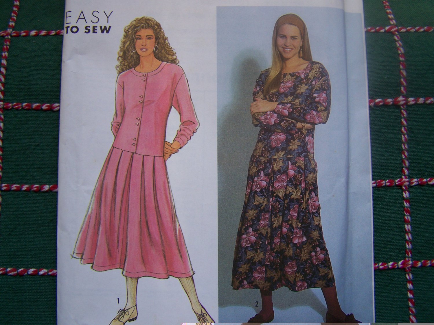 USA 0 S&H Uncut Vintage Sewing Pattern 7377 Drop Waist Dress Long ...